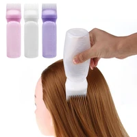 1pc plastic hair dye refillable bottles with applicator comb rinse scale bottle hair coloring hairdress styling tools