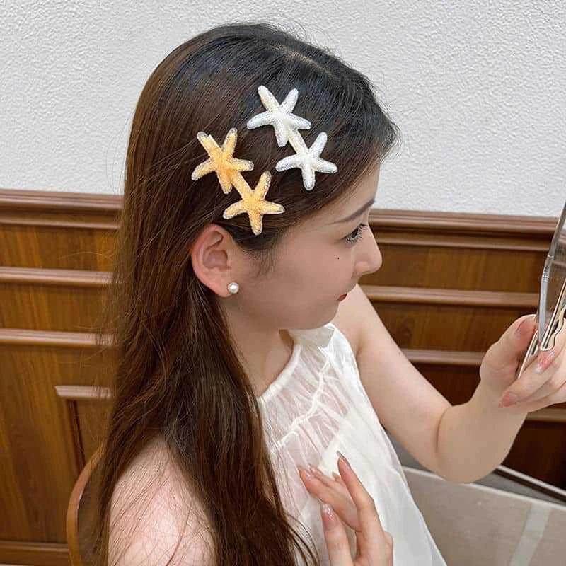 2 шт. заколки для волос в виде морской звезды