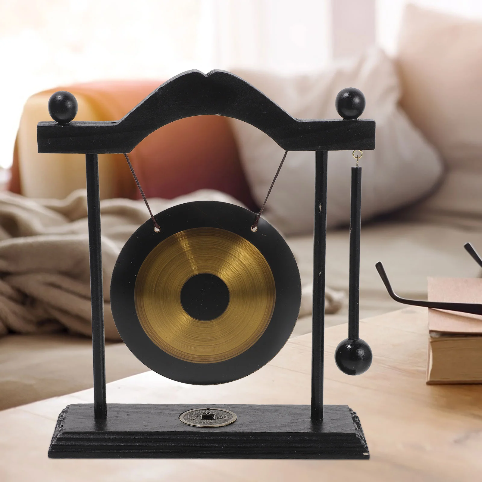 

Gong Ornaments Desktop Adorn Adornment Vintage Unique Zodiac Craft Home Tabletop Novel House Decorations
