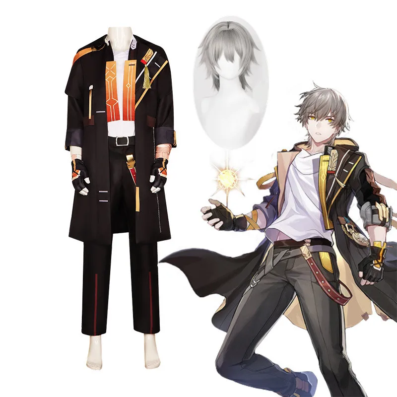

Trailblazer косплей игра Honkai Звездный рейс костюм парик Аниме Мужская Униформа костюм Хэллоуин вечерние маскарадный костюм комплект костюм