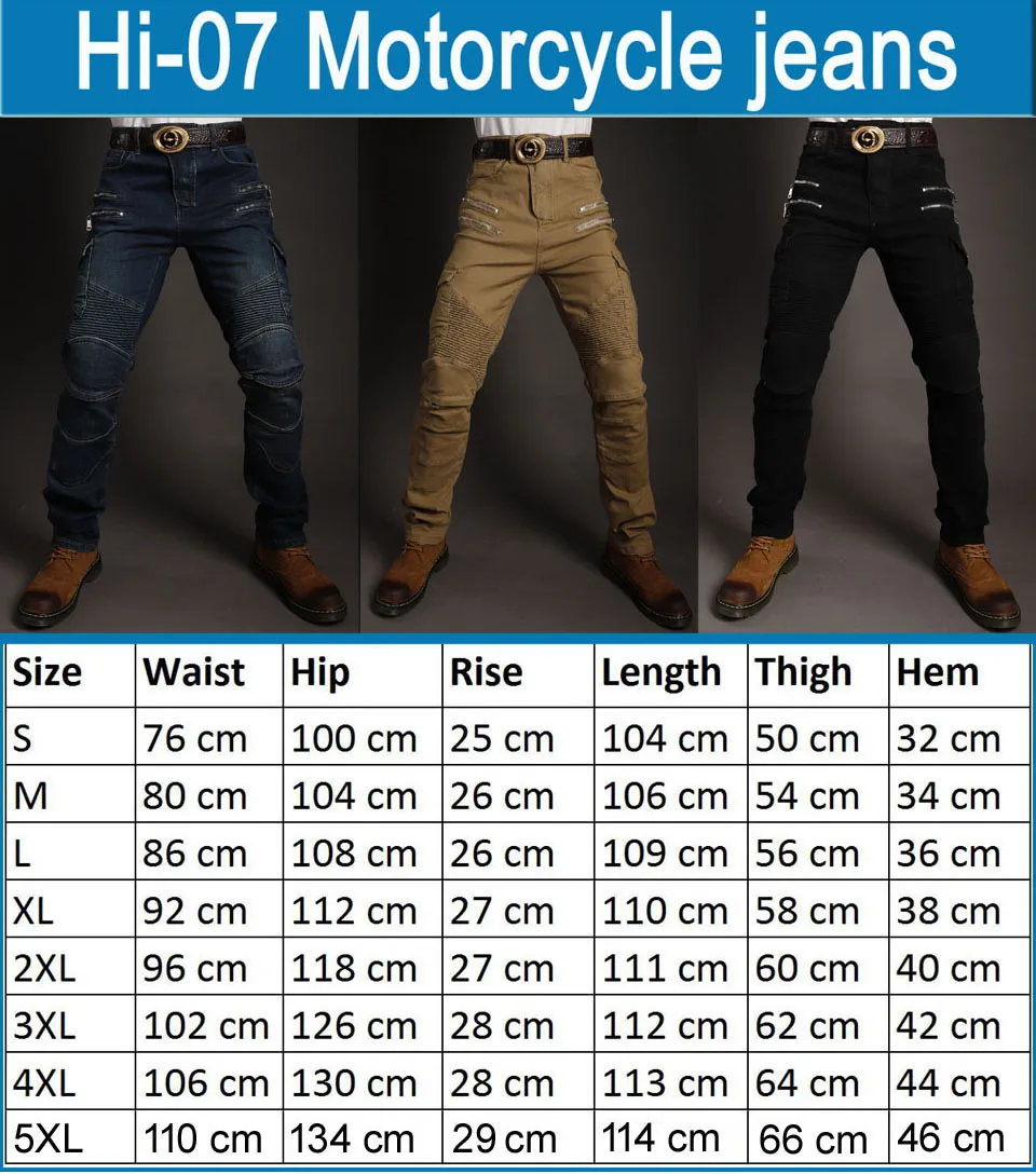 New riding motorcycle rider jeans anti-fall pants motorcycle racing Motorcycle Pants Men Zipper Protective Gear F-07 enlarge