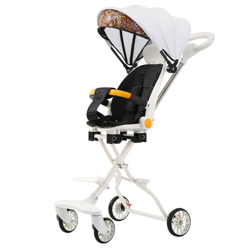 Baby Walk Artifact Ultra-light Can Sit and Lie Baby Stroller One-click Folding High-view Children's Baby Push Stroller