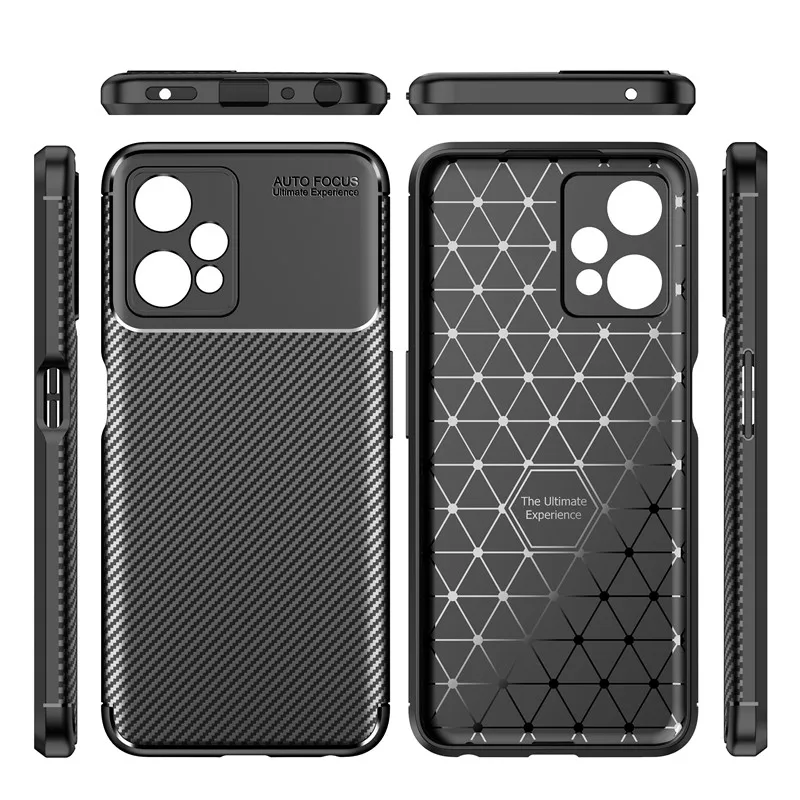 For OnePlus Nord CE 2 Lite 5G Case OnePlus 10R Nord CE 2 Lite Cover Shockproof Carbon Fiber Soft Silicone Bumper Nord CE 2 Lite