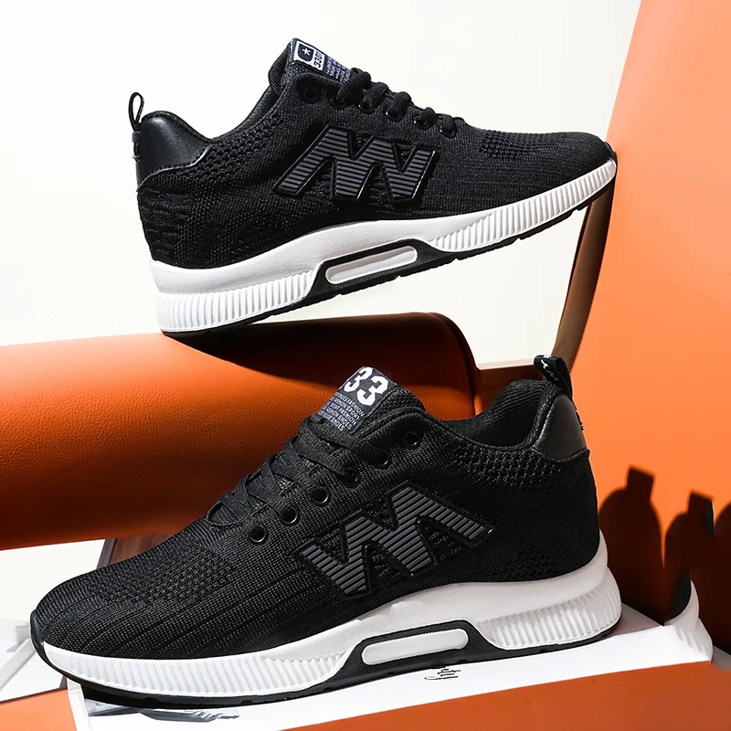 Кроссовки мужские сетчатые на скрытом каблуке 6 см Повседневные Дышащие