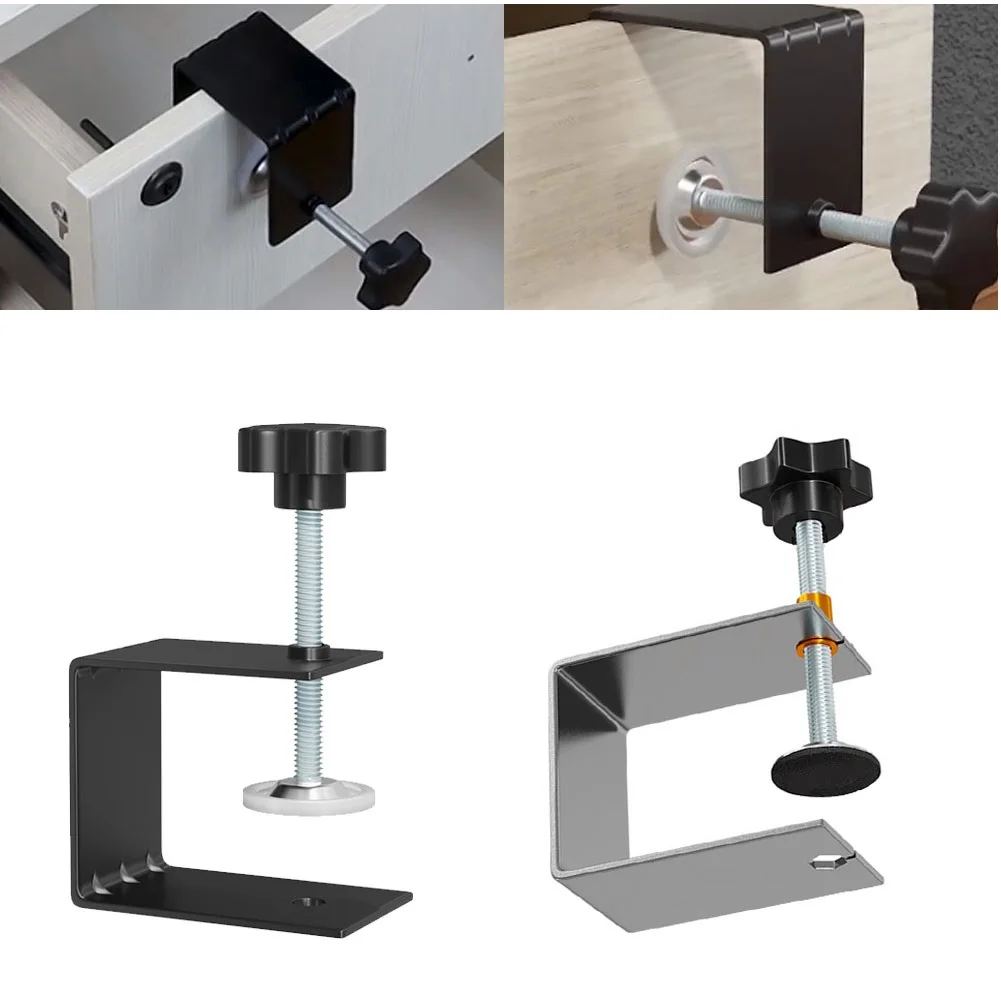 Universal Drawer Front Installation Clamps Holder Adapter Kits Aids Jig Tools Adjustable Fixing Clips For Woodworking Mounting