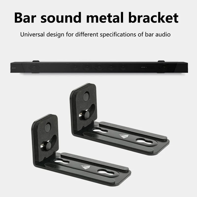 Soundbar Bracket Universal Anti-slip Metal Sound Bar Wall Mounting Holder for Living Room