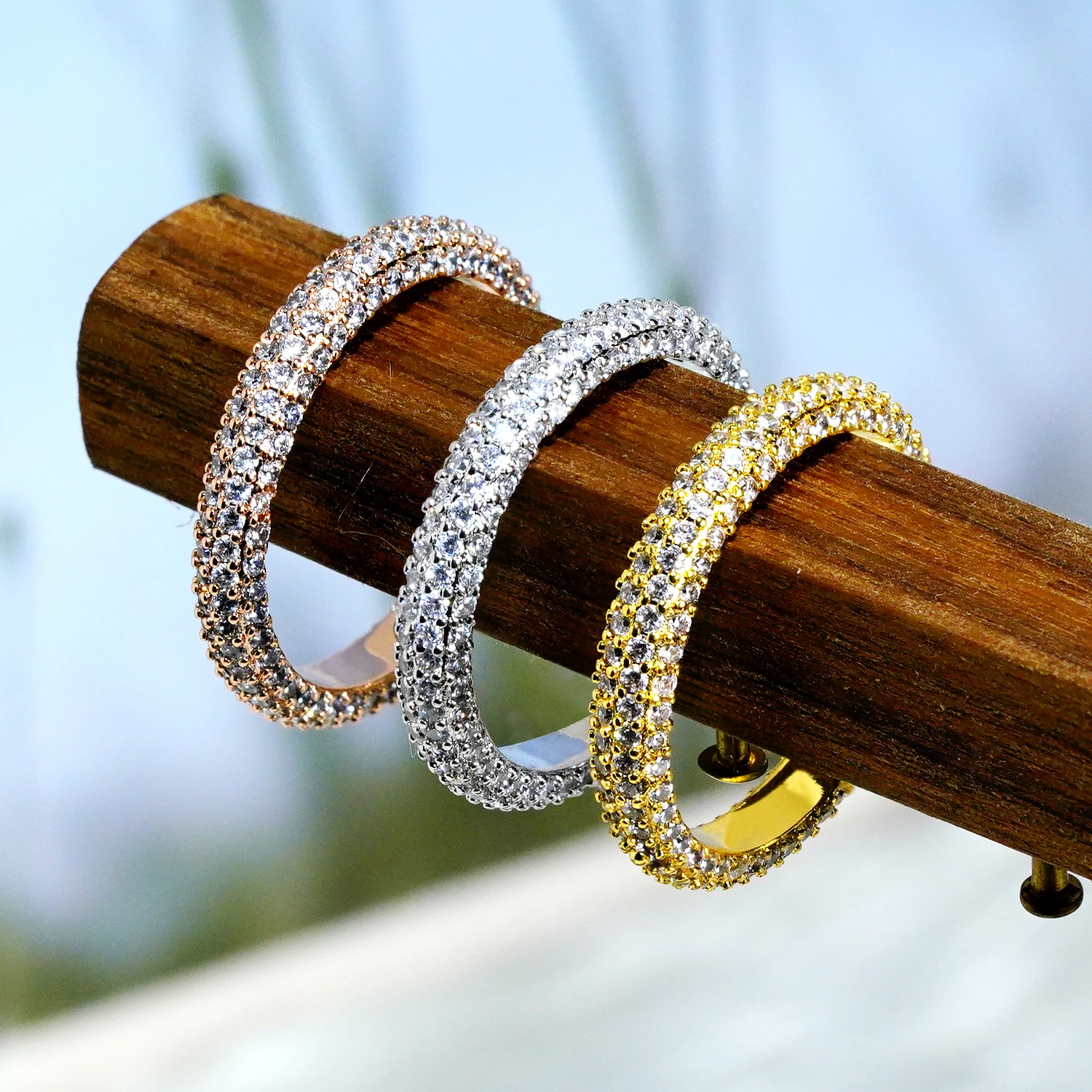 Модное обручальное кольцо с муассанитом и кристаллами для женщин ювелирные