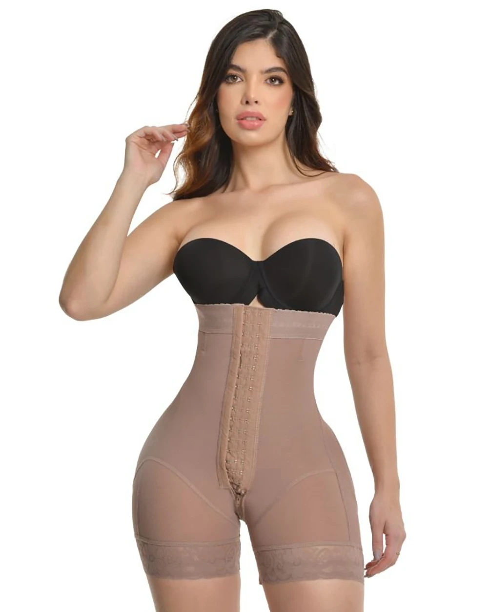 Fajas Shorts With 3 Rows Of Snaps Lace Buttlifter Shapewear High Waist Shaping Tummy Control Underwear with Butt Lifting Effect