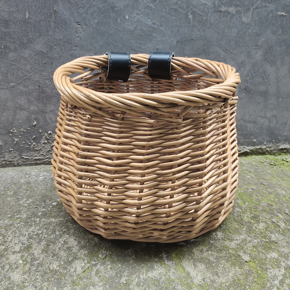 

Basket Bike Front Kids Girls Children Wicker Woven Rattan Mountain Boys