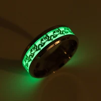 high quality dragon luminous titanium steel ring mens european and american style jewelry wholesale domineering dragon ring