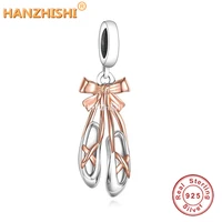 real authentic 925 sterling silver dancing shoes pendant charm bead fit original pan bracelet necklace jewelry making gift