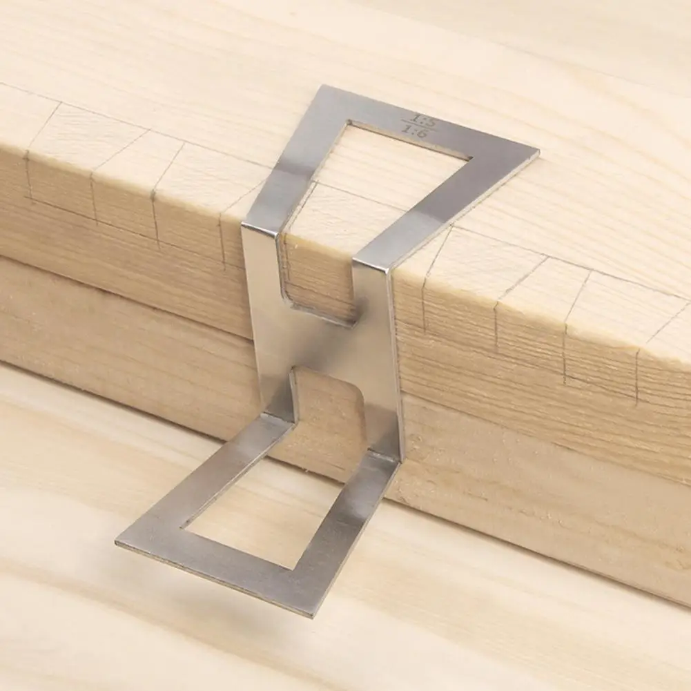 

Compact Stainless Steel Anti-rust Z-typed Dovetail Marker Stainless Steel Dovetail Jig Guide Compact for Wood