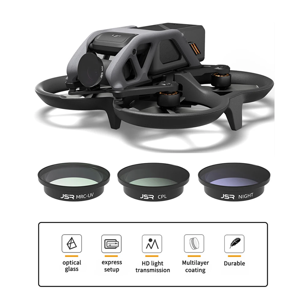 

Camera Lens Filter Quick Installation Spare Parts Drone Accessories for DJI Avata UV ND8/16/32/64 PL CPL Filters
