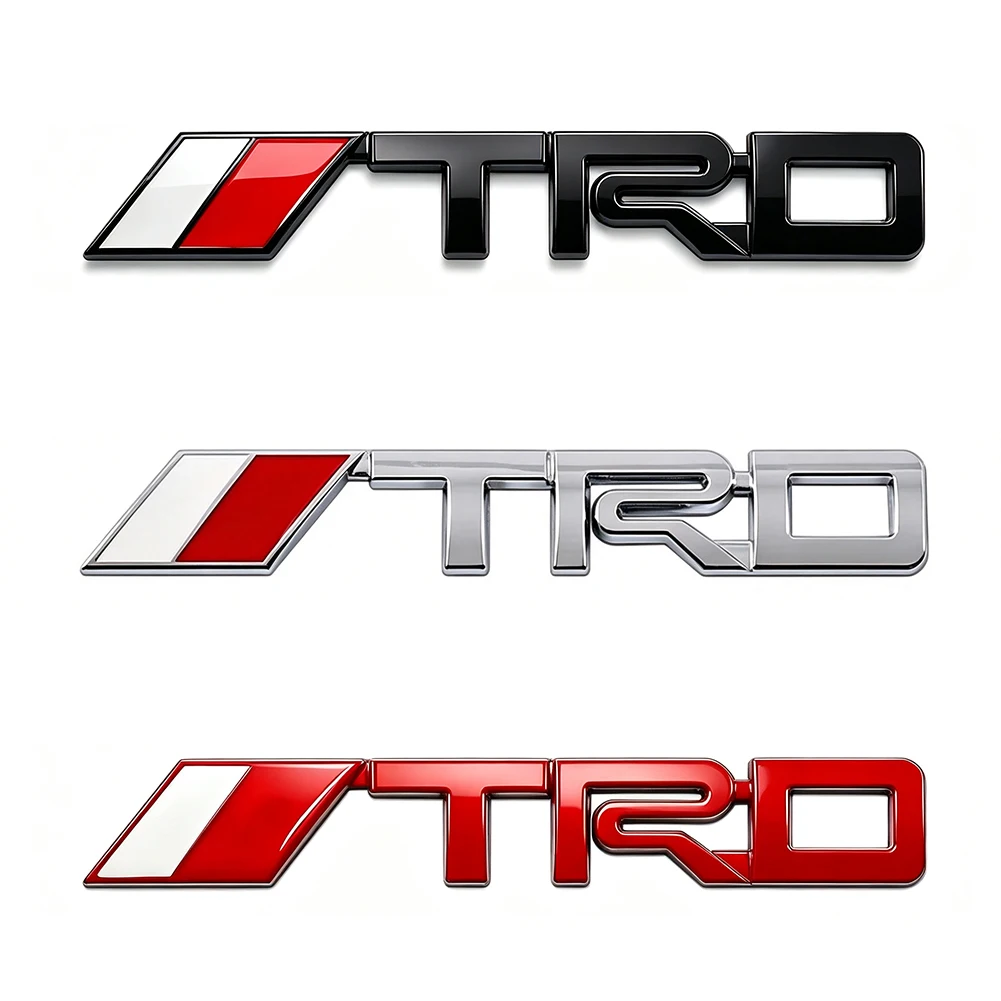 Фото 3D-эмблема TRD для автомобиля: металлическая наклейка на переднюю решетку и багажник для Toyota Supra, Aygo, Prado, RAV4, Hilux, Yaris, Corolla, 4Runner, Camry, Avalon №3