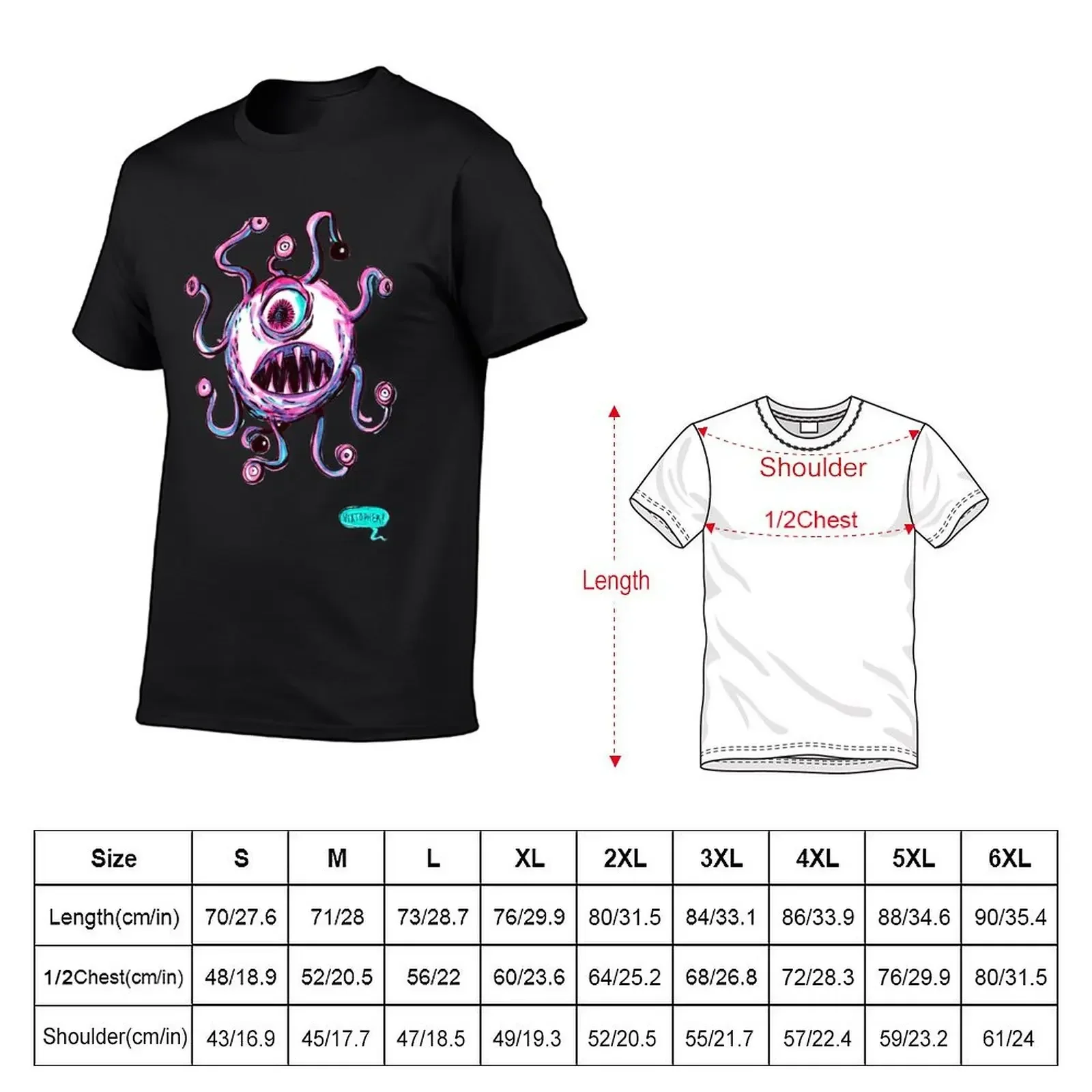 Футболка Eye of the Beholder от VIXTOPHER мужские однотонные футболки в стиле аниме тяжелом