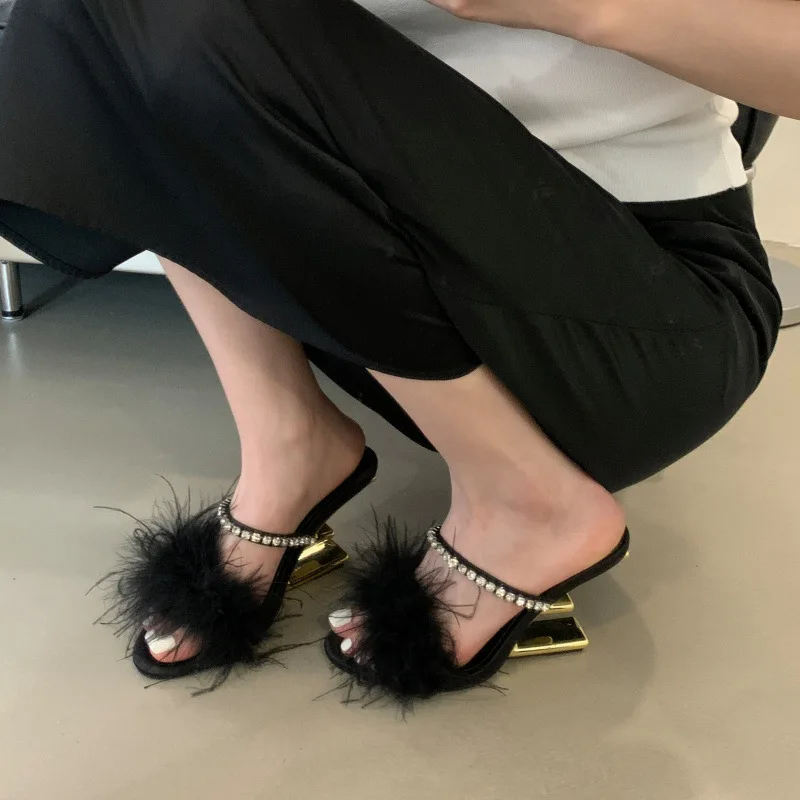 Женские босоножки на высоком каблуке с открытым носком женские туфли 2022