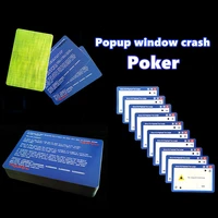 poker game playing card pop up window crash computer blue screen programmers nightmare family toy collect creative poker gift