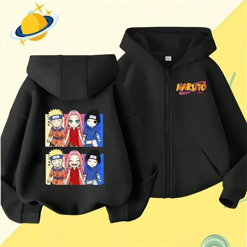 Толстовка Унисекс С Капюшоном В Стиле Аниме наруто Для Детей — Осенне-зимняя