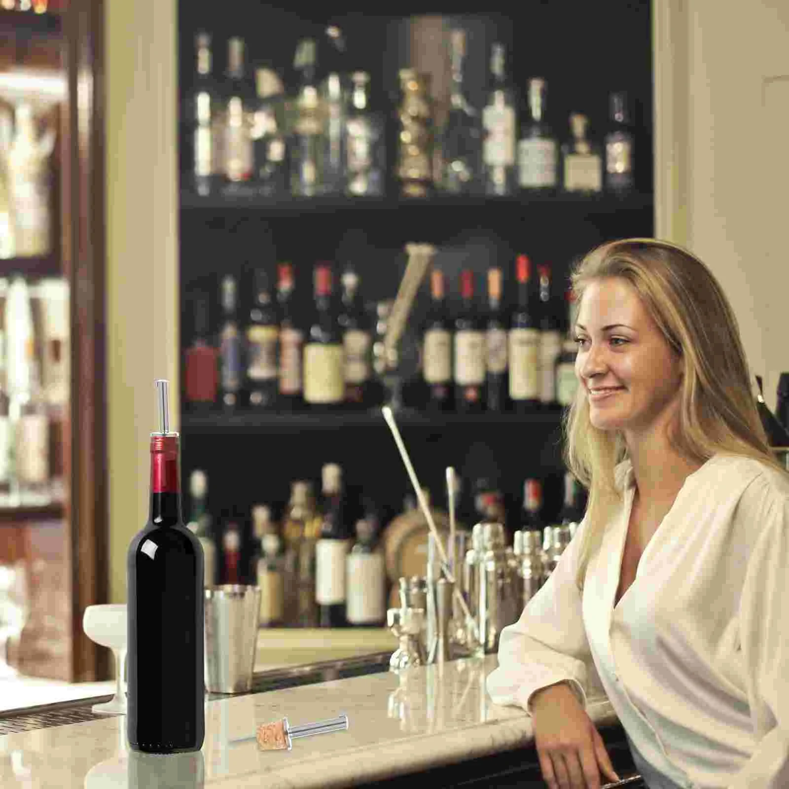 

Pourer Bottle Spoutstopper Pourers Oil Aerator Stainless Steel Corks Dispenser Vinegar Cork Olive