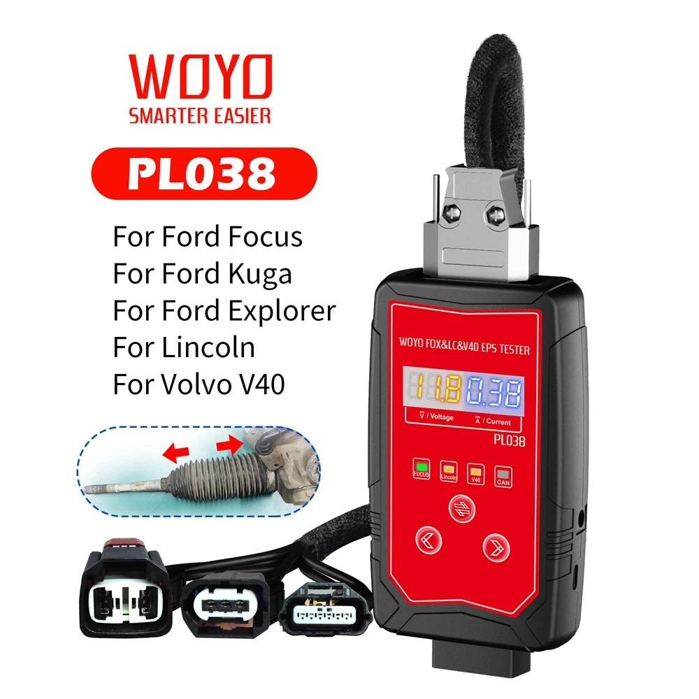Фото Тестер электродвигателя рулевого управления EPS WOYO PL038 для Ford Focus, Kuga, Explorer, Lincoln, Volvo V40 с железным корпусом №4