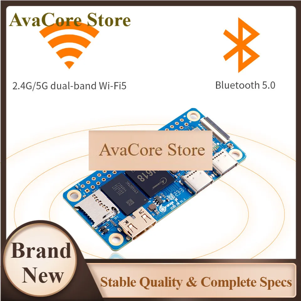 Фото Плата для разработки AvaCore Orange Pi Zero2W 1GB, одноплатный компьютер Allwinner H618, демонстрационная плата LPDDR4 Zero 2W SBC №1