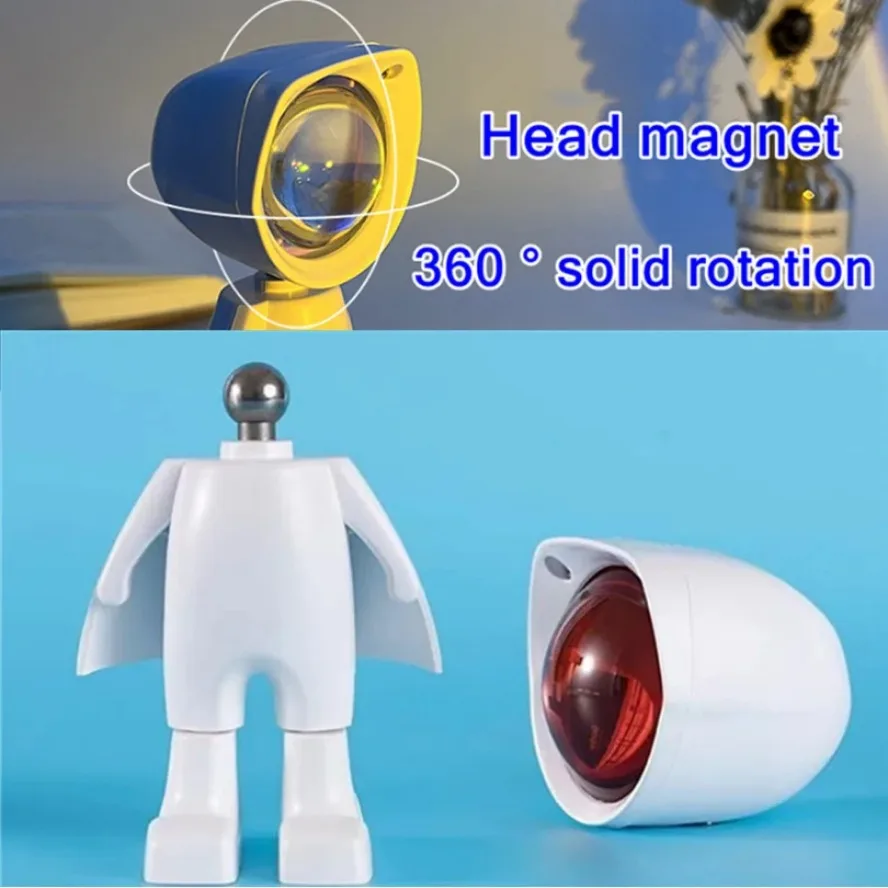 Светодиодная лампа для проектора заката с красочной световой атмосферой спальни