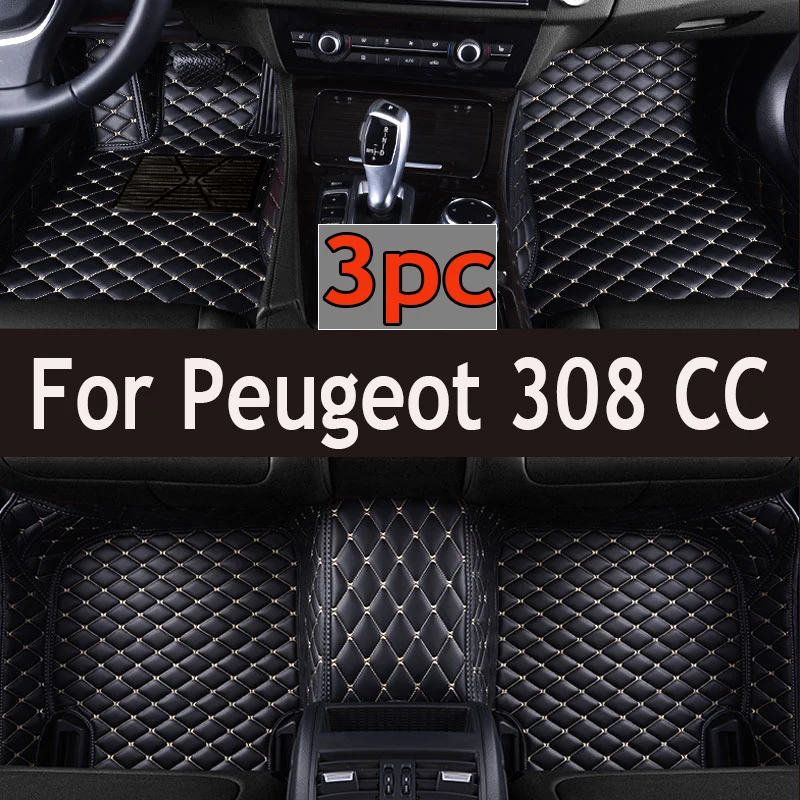 

Автомобильные коврики для Peugeot 308 CC T7 2008 ~ 2013, водонепроницаемые защитные коврики, кожаные коврики, автомобильные аксессуары