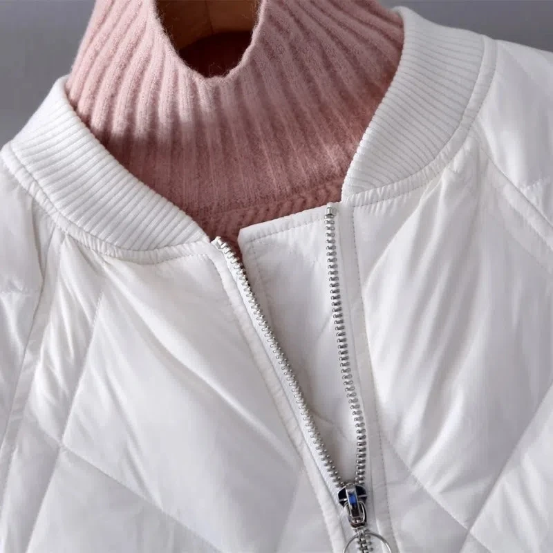 Cotton Coat Women Parkas 2022 Winter Jacket New Korean All-match Casual Baseball Uniform Jackets Female Long Diamond  Outerwear