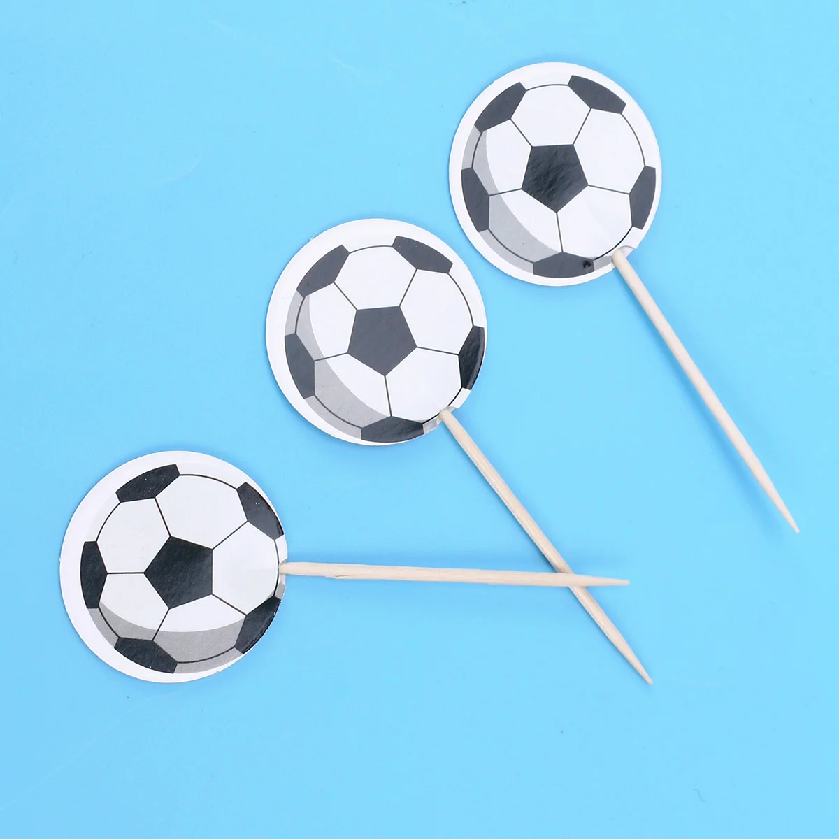 

72pcs Football Picks Cupcake Toppers Party Decoration Supplies for Birthday Cake