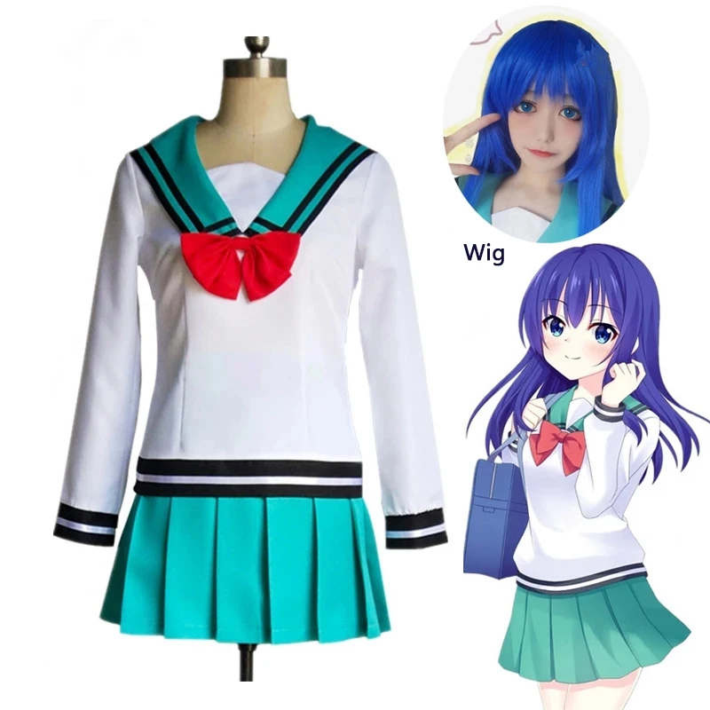 The Disastrous Life of Saiki K. Women Teruhashi Kokomi Cosplay Costumes Dress Saiki Kusuo no sai-nan Yumehara Chiyo Wig Custom