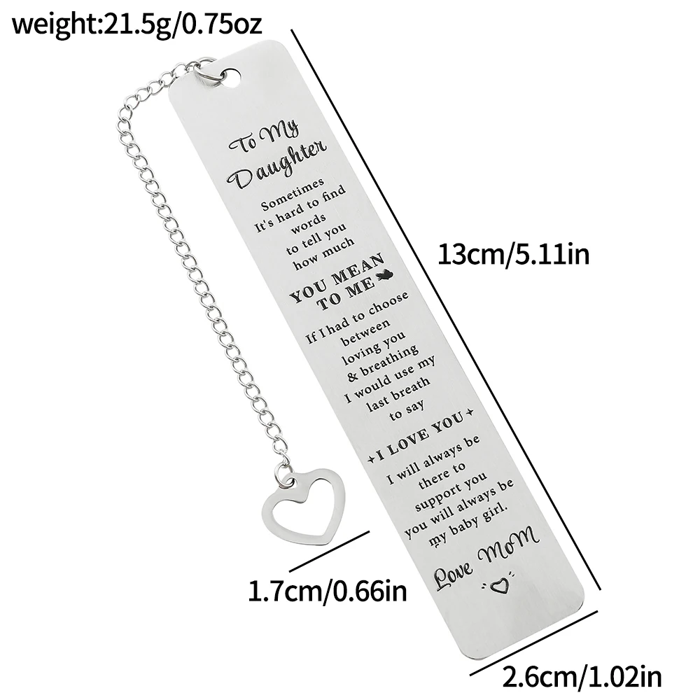 

Закладка из нержавеющей стали с сердечком