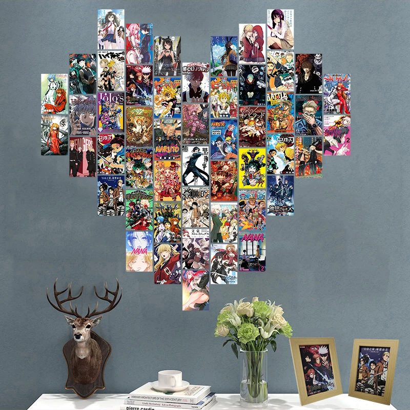 

50 шт. цветной аниме журнал постер настенный коллаж набор художественные открытки украшения обложки эстетический Декор для спальни яркий цв...