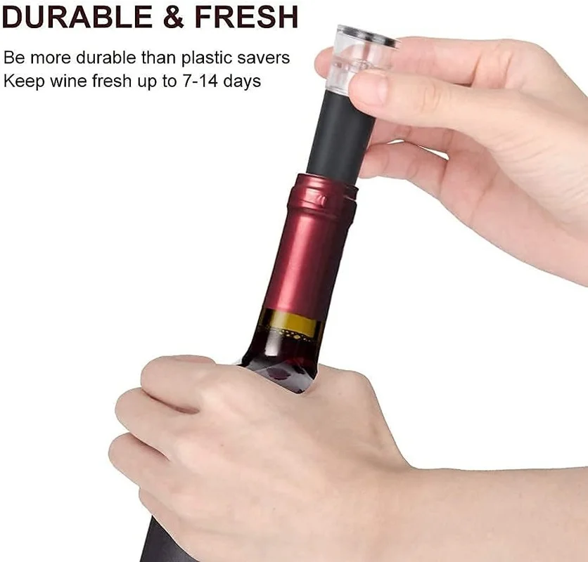 Вакуумная пробка для винных бутылок Многоразовая со встроенным вакуумным