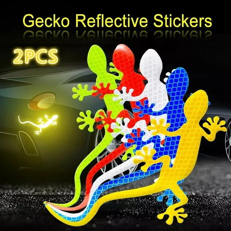 

Car Reflective Sticker Safety Warning Mark Cars Auto Exterior Accessories Night Driving Warning Gecko Strip Light Reflector
