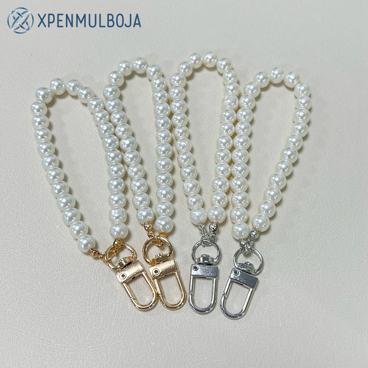

Keychain Pearls Beaded Alloy Keychains for Women New Minimalist Car Bag Bluetooth Headset Key Rings Pendant Jewelry Wholesale