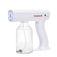 800ml handheld nano atomization sanitizer sprayer blue light rechargeablewater spray gun home disinfection machine atomizer