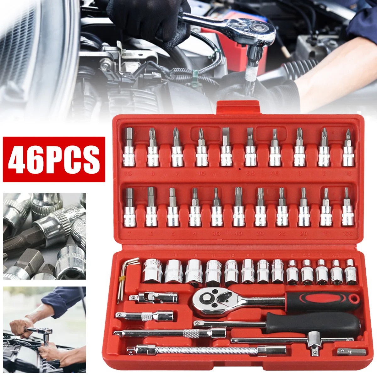 

Новый комплект торцевых ключей, комплект сверхмощных торцевых ключей, износостойкий комплект торцевых ключей с хранилищем