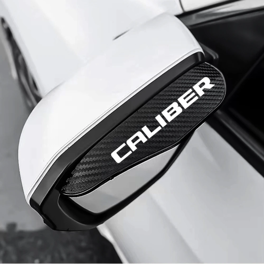 

2xCar Rearview Mirror Rain Eyebrow Accessories Rain Shield Rain Cover Carbon Fiber Rear View Side Mirror for Dodge CALIBER