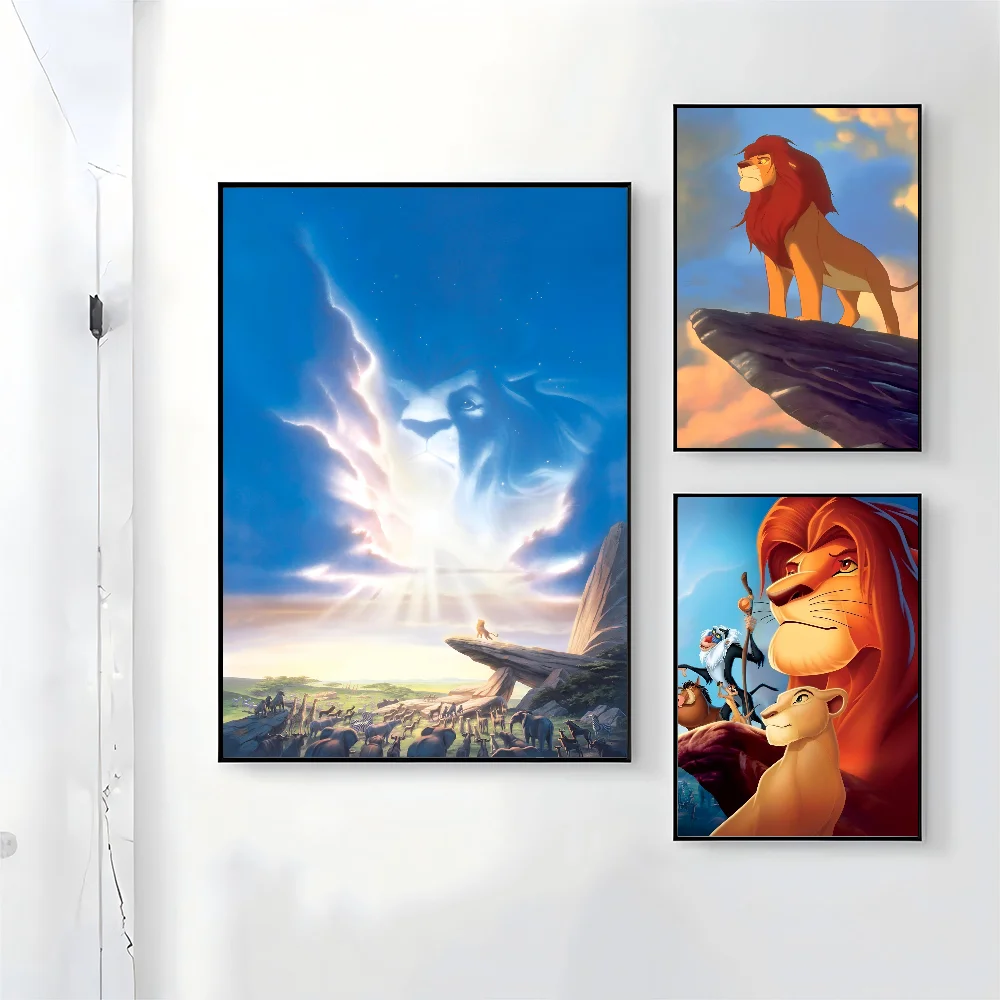 Современный стиль Дисней Король Лев Анимационный постер HD Печать для дома