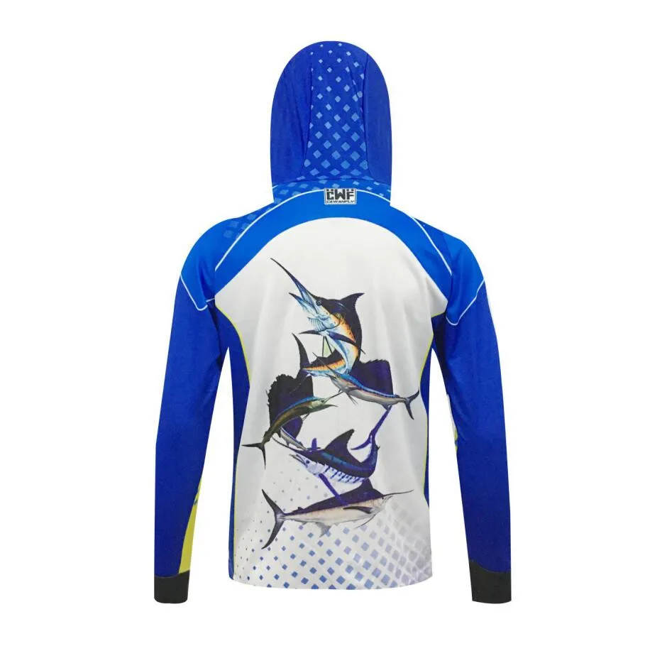2024 Sublimation Printing Breathable Long Sleeve Fishing Anti-UV UPF 50+ Clothes Outdoor Professional Fishing Clothes Men's enlarge
