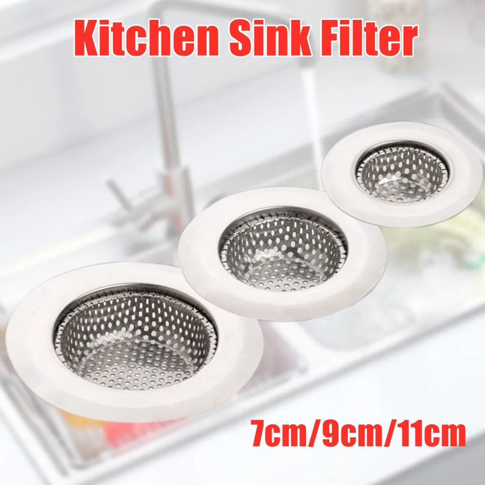

1PC Sink Filter Kitchen Stainless Steel Mesh Sink Strainers For Sink Drains Garbage Disposals Bathroom Kitchen Accessories