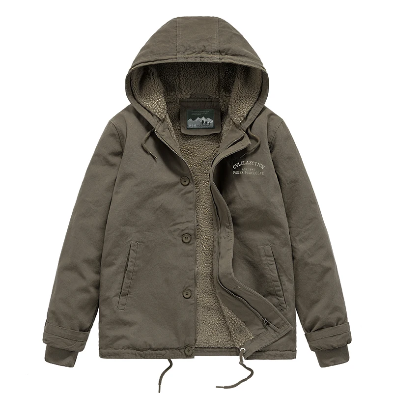 2022 Mens Winter Jacket Parkas Coat Cotton Hooded Jacket Men Thicken Warm Casual Outerwear Fleece Overcoat Clothes Male New 5XL