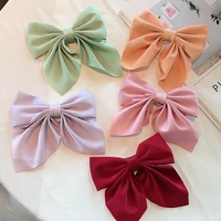 22 style korean solid color big bow hair clips for women elegant ponytail hairpins girl hair accessories barrette gift wholesale