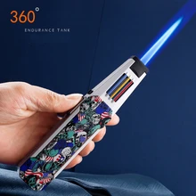 Jobon New Pen Spray Gun Jet Butane Pipe Lighter Metal Gas Kitchen Welding Torch Turbo Windproof Cigar Lighter Gadgets For Men