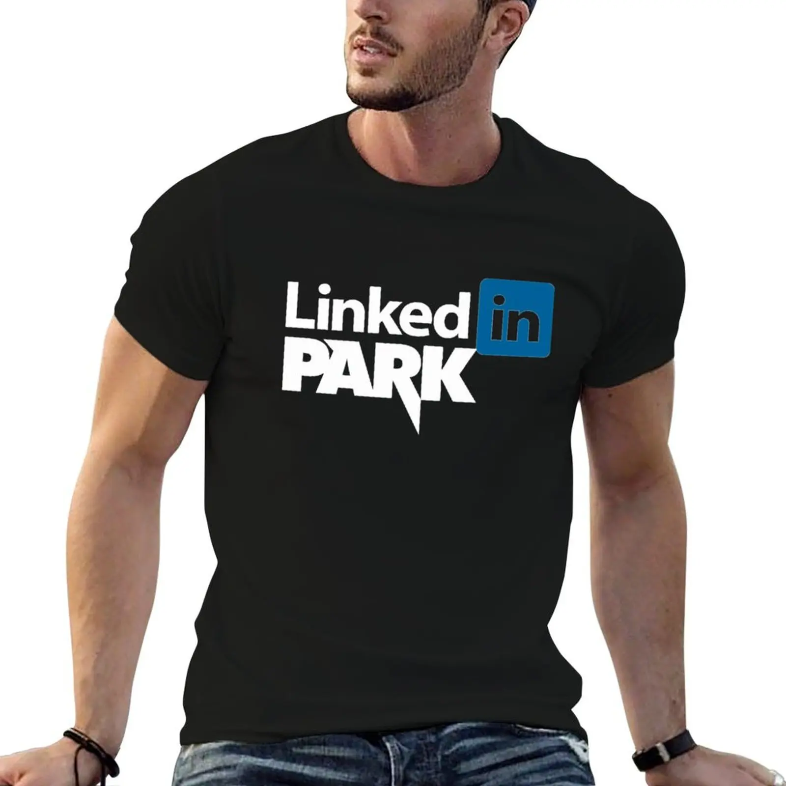 Футболка LinkedIn Park хлопковая мужская оверсайз