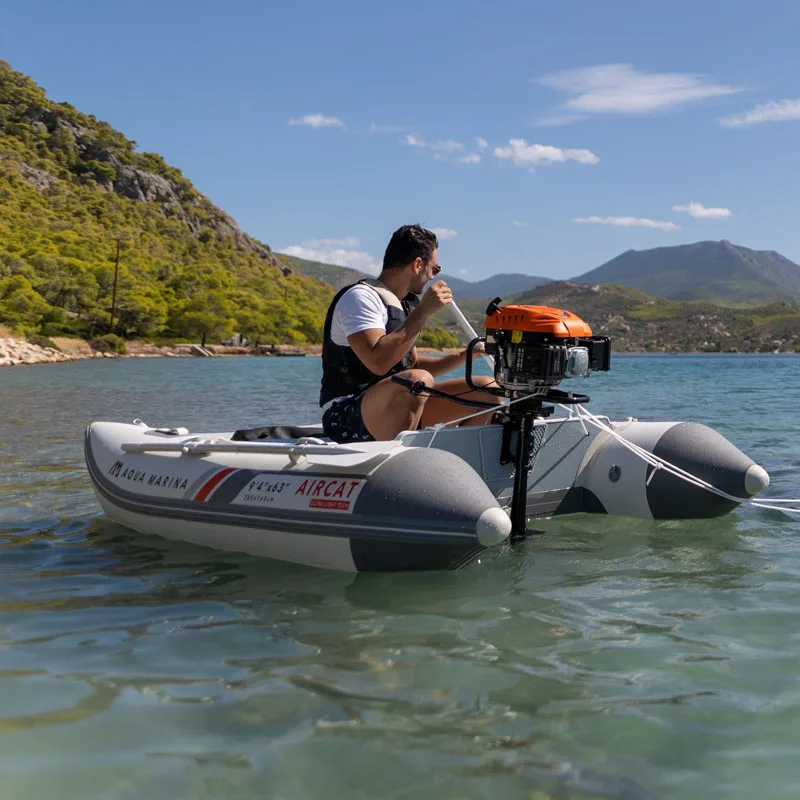 Надувная лодка AQUA MARINA AIRCAT двойная трубка напольный катамаран для рыбалки водные