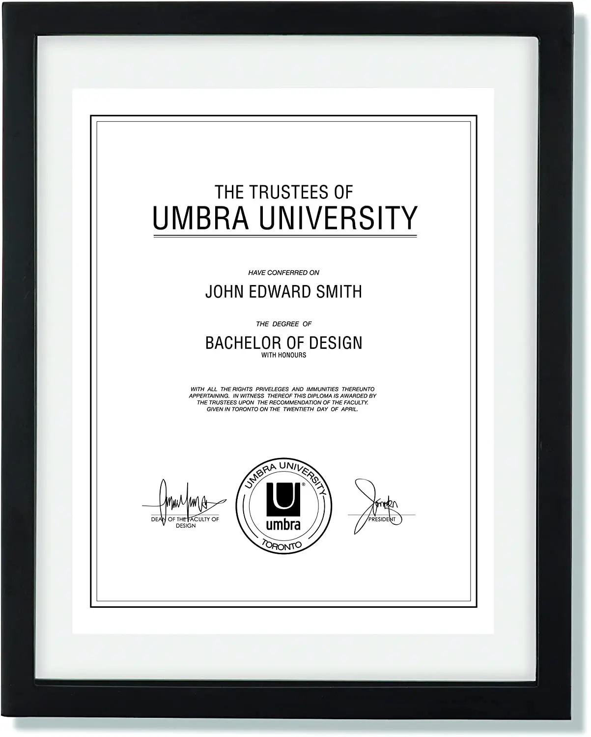 

Floating frame 316280-040 for displaying documents, diploma, certificate, photo artwork, 28 x 35 21 x 28 cm, black