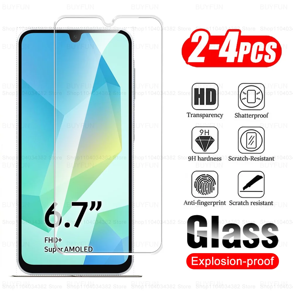 2-4 шт. стекло премиум-класса для Samsung Galaxy A16 защитная пленка экрана A 16 16A 5G SamsungA16 4G