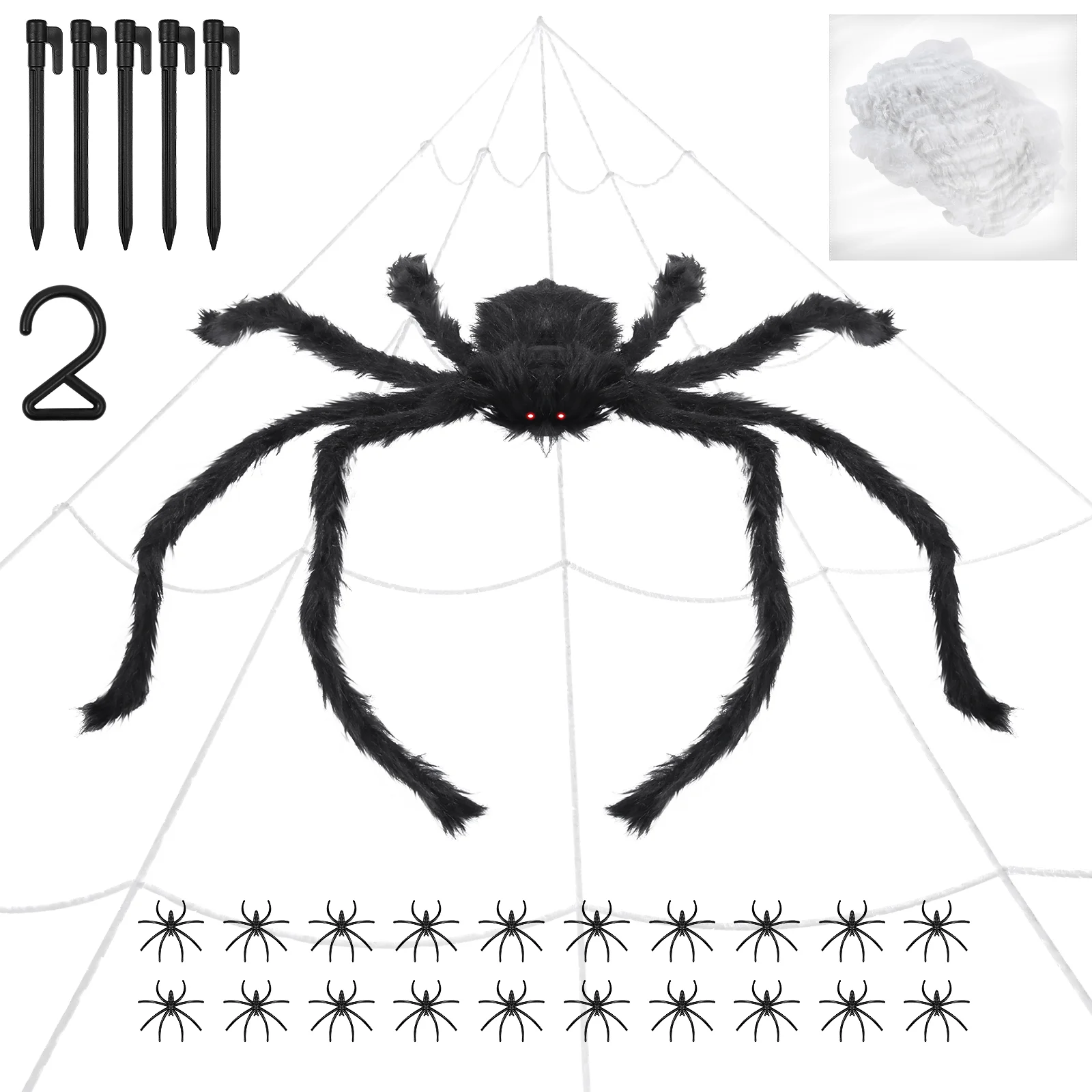 

1 Set Creative Funny Decoration Spider Web Decor for Outdoor Party