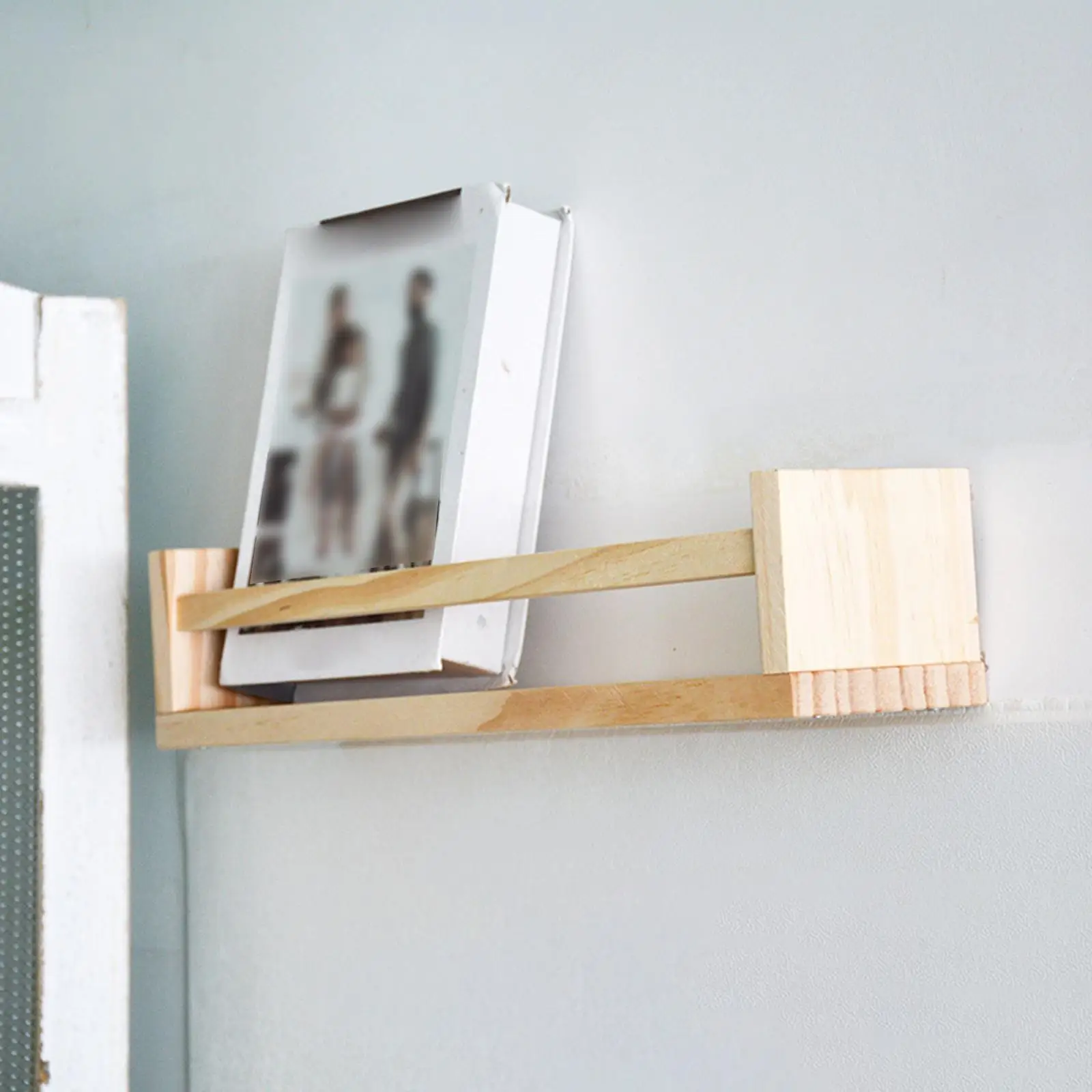 

Деревянные плавающие полки с длинным кронштейном, настенная полка для ванной комнаты